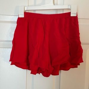 Flowy Red Shorts